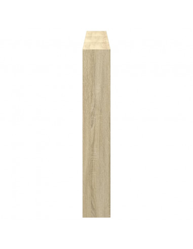 Testiera con Contenitore a LED Rovere Sonoma 180x17x102 cm