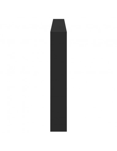 Testiera con Contenitore a LED Nera 220x17x102 cm