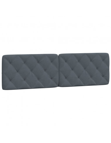 Cuscino Testiera Grigio Scuro 180 cm in Velluto