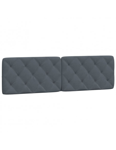 Cuscino Testiera Grigio Scuro 180 cm in Velluto