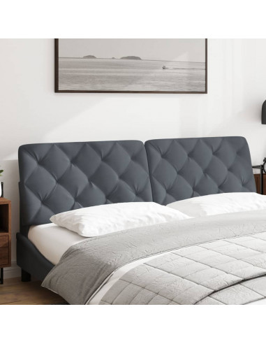 Cuscino Testiera Grigio Scuro 180 cm in Velluto
