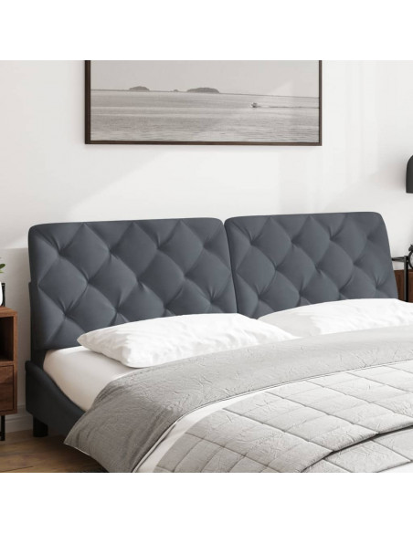 Cuscino Testiera Grigio Scuro 180 cm in Velluto