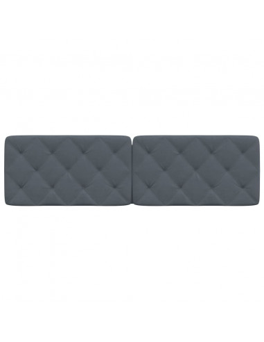 Cuscino Testiera Grigio Scuro 180 cm in Velluto