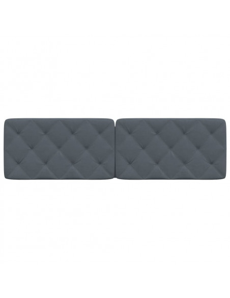Cuscino Testiera Grigio Scuro 180 cm in Velluto