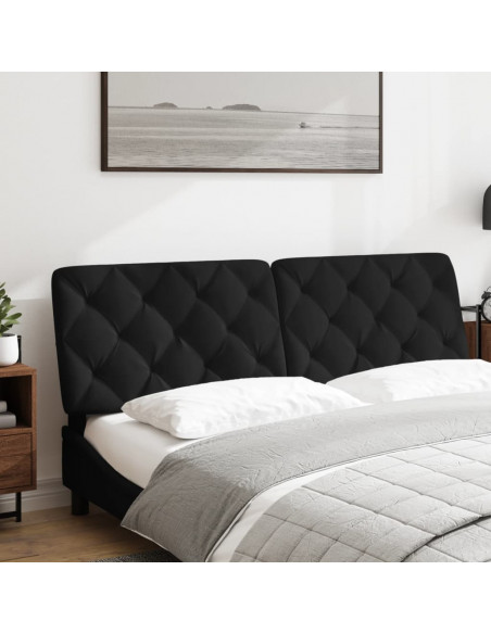 Cuscino Testiera Nero 160 cm in Velluto