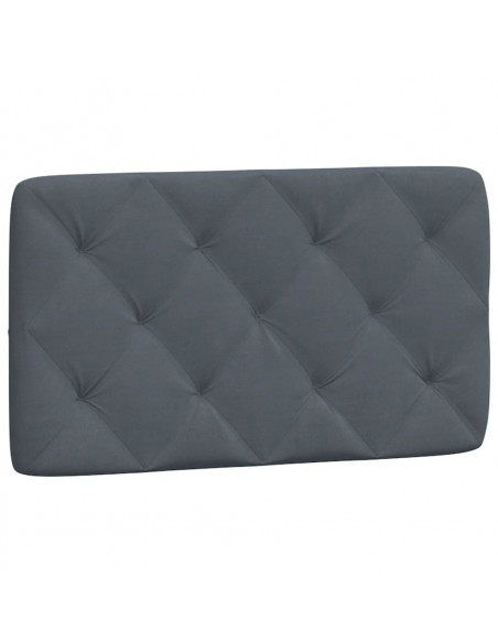 Cuscino Testiera Grigio Scuro 90 cm in Velluto
