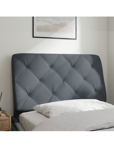Cuscino Testiera Grigio Scuro 90 cm in Velluto