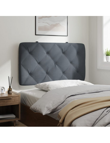 Cuscino Testiera Grigio Scuro 90 cm in Velluto