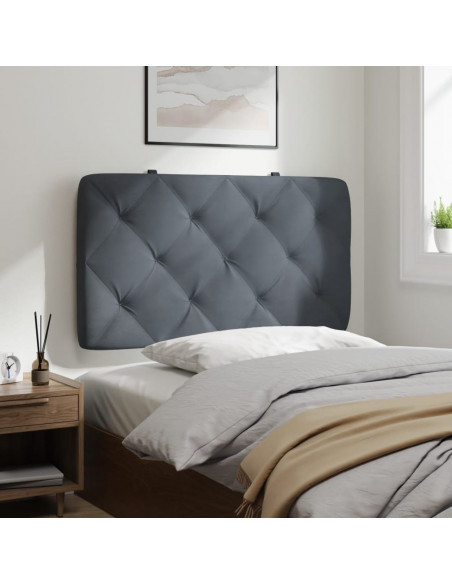 Cuscino Testiera Grigio Scuro 90 cm in Velluto