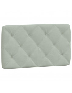 Cuscino Testiera Grigio Chiaro 80 cm in Velluto 2