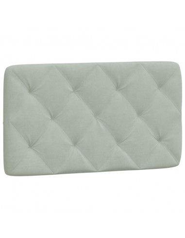 Cuscino Testiera Grigio Chiaro 80 cm in Velluto