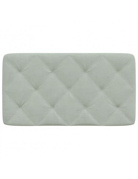 Cuscino Testiera Grigio Chiaro 80 cm in Velluto