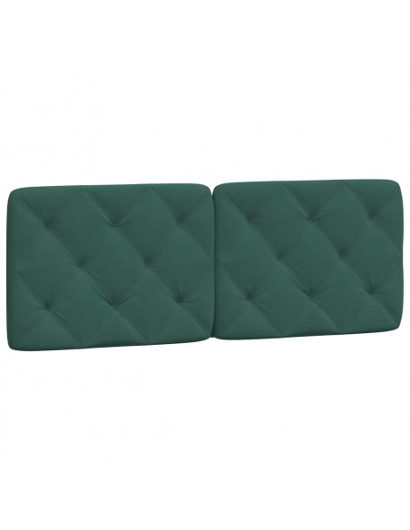 Cuscino Testiera Verde Scuro 120 cm in Velluto