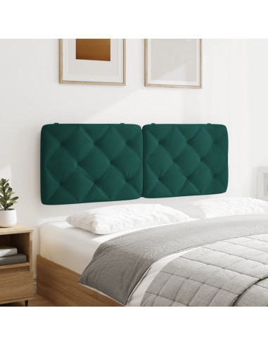 Cuscino Testiera Verde Scuro 120 cm in Velluto