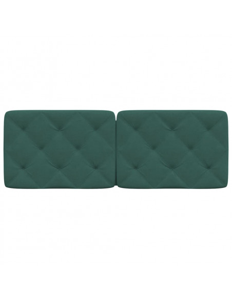 Cuscino Testiera Verde Scuro 120 cm in Velluto