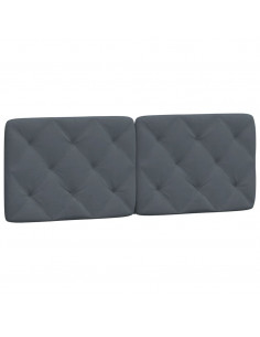 Cuscino Testiera Grigio Scuro 120 cm in Velluto 2