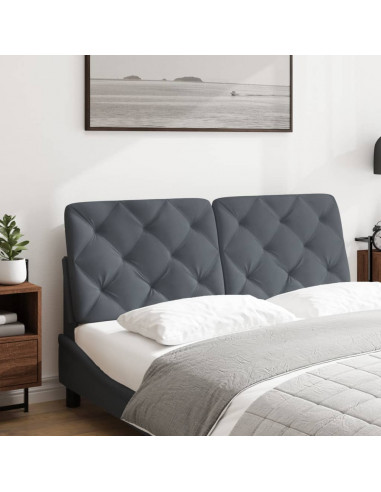 Cuscino Testiera Grigio Scuro 120 cm in Velluto