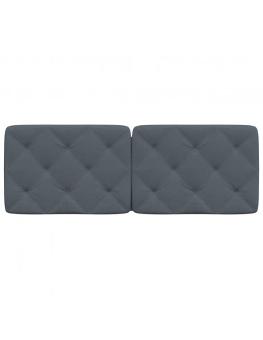 Cuscino Testiera Grigio Scuro 120 cm in Velluto