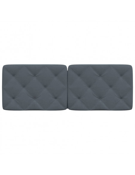 Cuscino Testiera Grigio Scuro 120 cm in Velluto