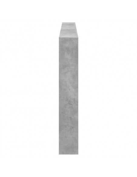 Testiera con Contenitore a LED Grigio Cemento 220x17x102 cm