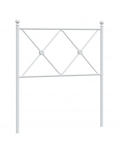 Testiera in Metallo Bianco 80 cm 2