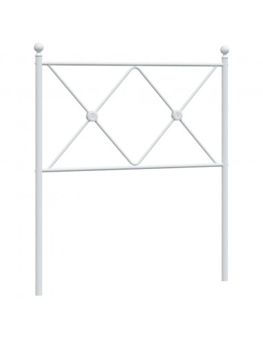 Testiera in Metallo Bianco 80 cm