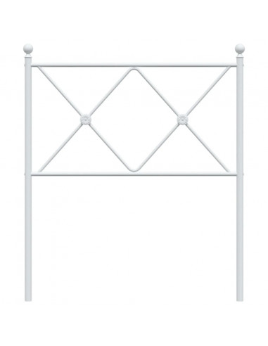 Testiera in Metallo Bianco 80 cm