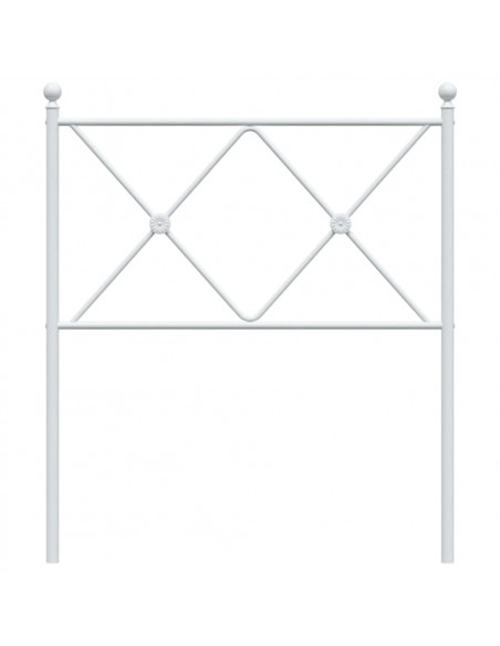Testiera in Metallo Bianco 80 cm