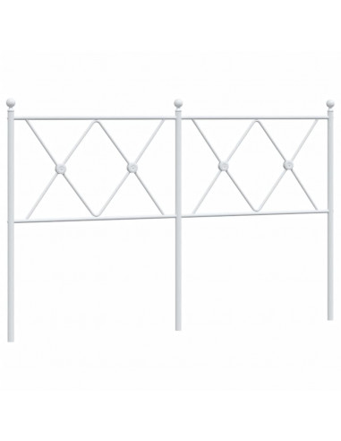 Testiera in Metallo Bianco 140 cm