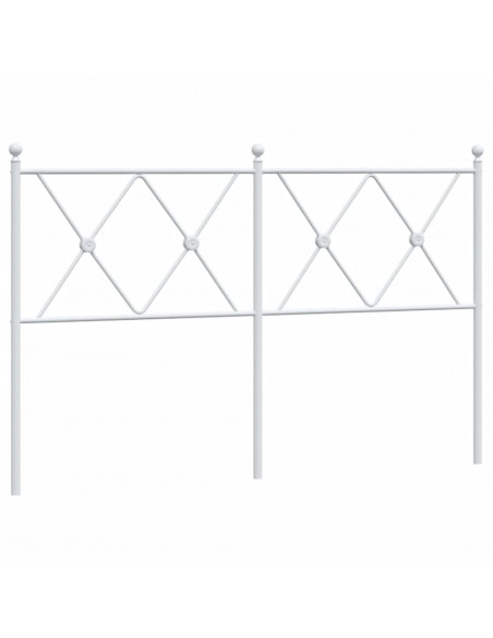 Testiera in Metallo Bianco 140 cm