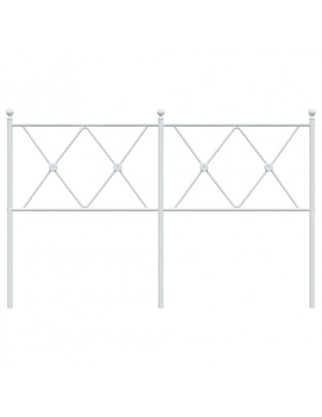 Testiera in Metallo Bianco 140 cm