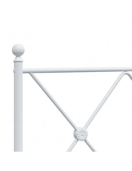 Testiera in Metallo Bianco 140 cm