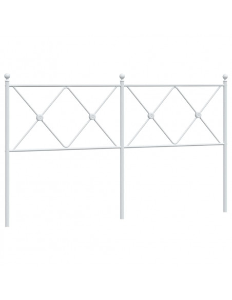 Testiera in Metallo Bianco 160 cm