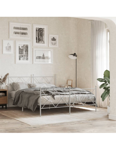 Testiera in Metallo Bianco 160 cm