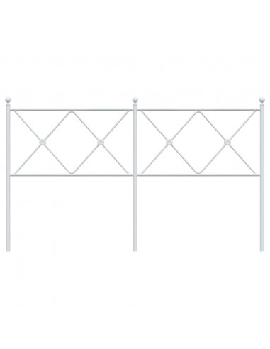 Testiera in Metallo Bianco 160 cm