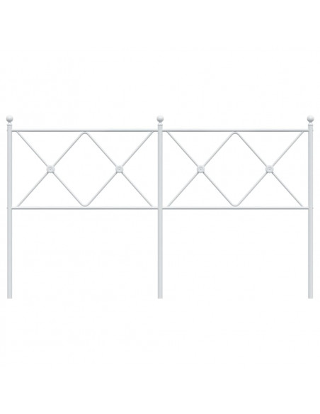 Testiera in Metallo Bianco 160 cm