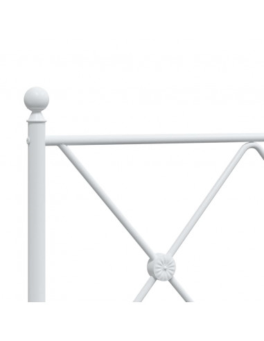 Testiera in Metallo Bianco 160 cm