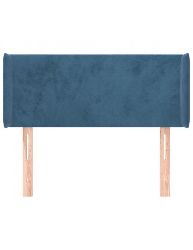 Testiera ad Orecchio Blu Scuro 103x16x78/88 cm in Velluto