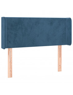 Testiera ad Orecchio Blu Scuro 83x16x78/88 cm in Velluto 2