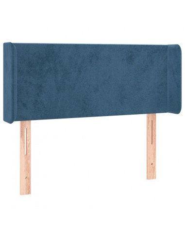 Testiera ad Orecchio Blu Scuro 83x16x78/88 cm in Velluto