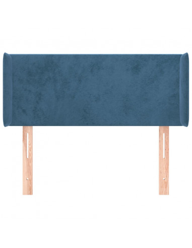 Testiera ad Orecchio Blu Scuro 83x16x78/88 cm in Velluto