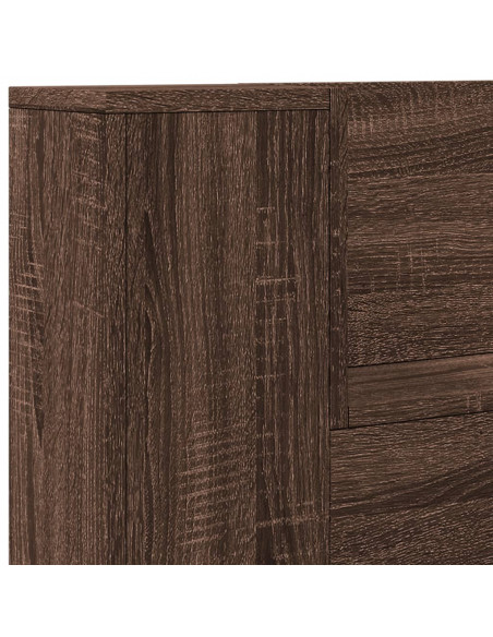 Testiera con Contenitore a LED Rovere Marrone 100x16,5x103,5 cm