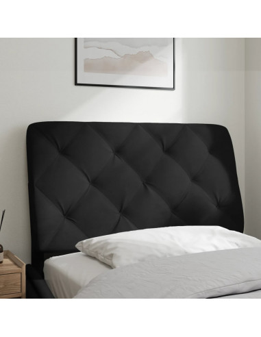 Cuscino Testiera Nero 80 cm in Velluto