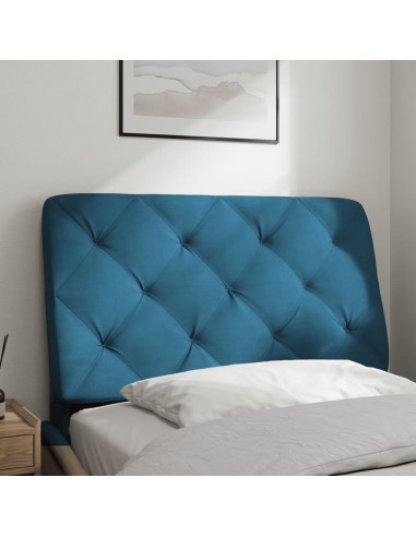 Cuscino Testiera Blu 90 cm in Velluto