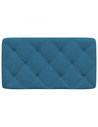 Cuscino Testiera Blu 90 cm in Velluto