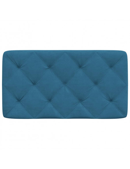 Cuscino Testiera Blu 90 cm in Velluto