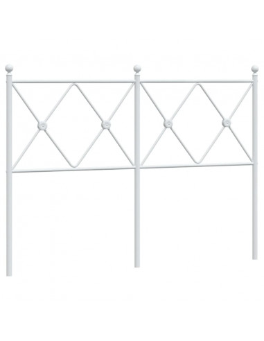 Testiera in Metallo Bianco 120 cm