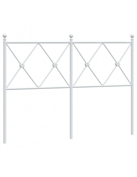Testiera in Metallo Bianco 120 cm
