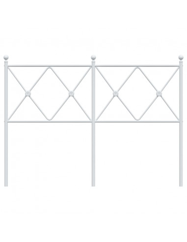 Testiera in Metallo Bianco 120 cm