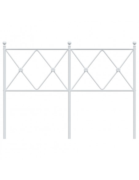 Testiera in Metallo Bianco 120 cm